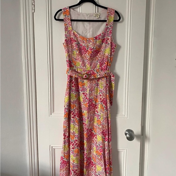 Oasis Pink and Orange Sleeveless Maxi Sundress - Picture 1 of 5